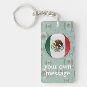 Mexico Bubble Flag Keychain