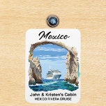 Mexico Cabo Arch Cruise Ship Stateroom Magnet<br><div class="desc">This design may be personalized in the area provided by changing the photo and/or text. Or it can be customized by clicking Personalize this Template and then choosing the click to customize further option and delete or change the colour of the background, add text, change the text colour or style,...</div>
