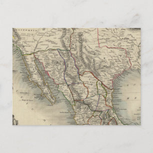Mexico, California and Texas Postcard
