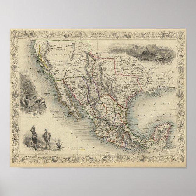 Mexico, California and Texas Poster (Front)