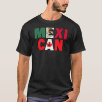 Mexico Canada Flag Themed for Half Canadian Mexica