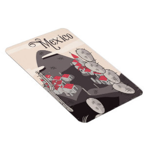 Mexico Cartoon Town Magnet