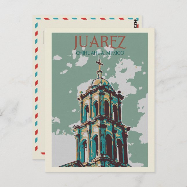 Mexico, Cathedral of Ciudad Juarez, Chihuahua Post Postcard (Front/Back)