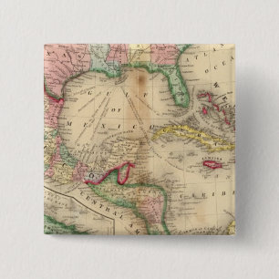 Mexico, Central America, West Indies 2 Inch Square Button
