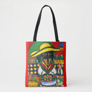 MEXICO CHEF DACHSHUND  TOTE BAG