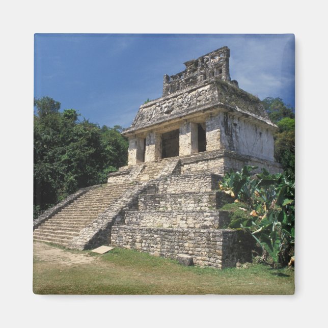 Mexico, Chiapas province, Palenque. Temple of Magnet (Front)