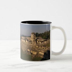 Mexico, Chiapas province,  Palenque, The Palace Two-Tone Coffee Mug
