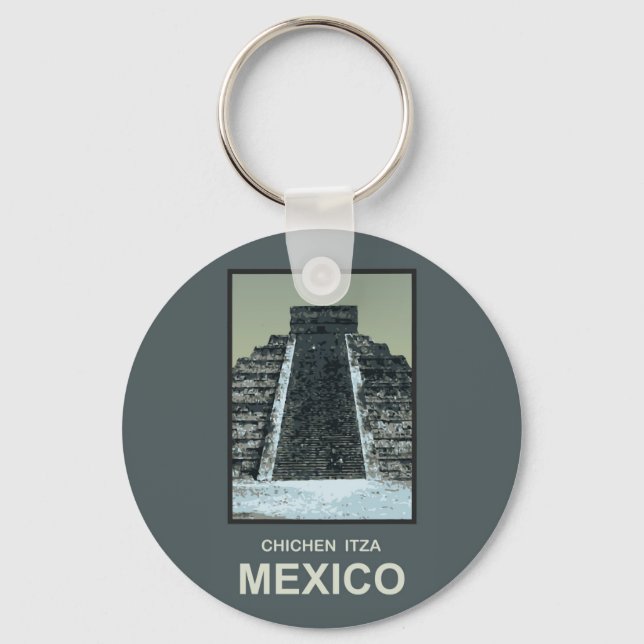 Mexico Chichen Itza Keychain (Front)