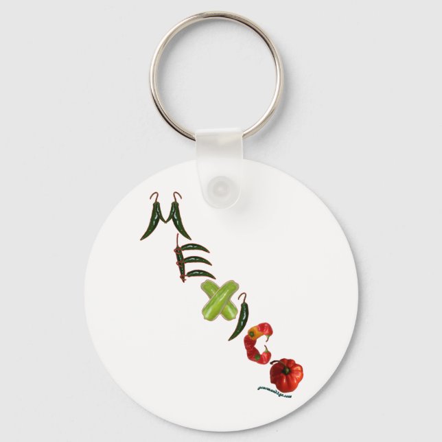 Mexico Chili Peppers Keychain (Front)