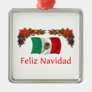Mexico Christmas Metal Ornament