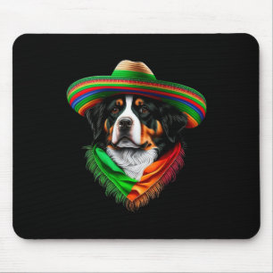 Mexico Cinco De Mayo Sombrero Mexican Bernese Moun Mouse Pad