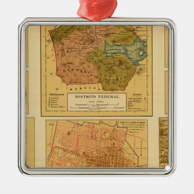 Mexico City 2 Metal Ornament (Front)