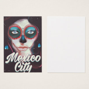 Mexico City Day of the Dead travel poster
