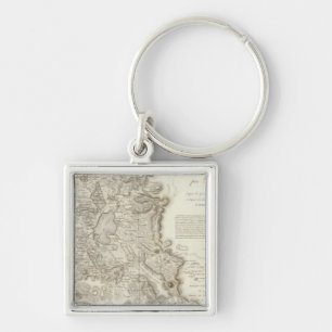 Mexico city map keychain
