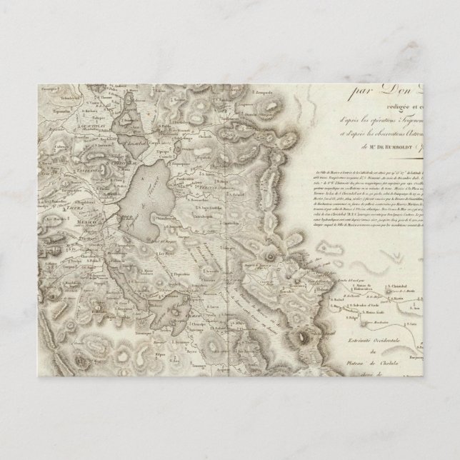 Mexico city map postcard (Front)