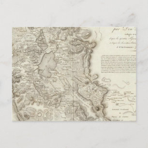 Mexico city map postcard