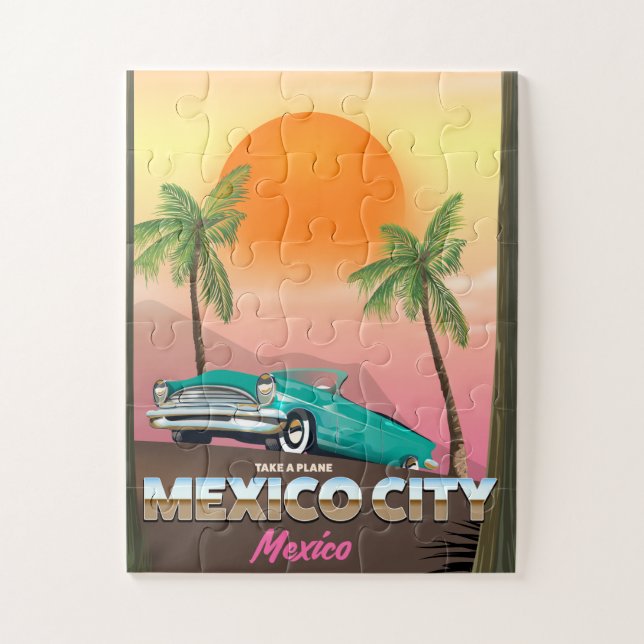 Mexico City , mexico holiday poster Jigsaw Puzzle (Vertical)
