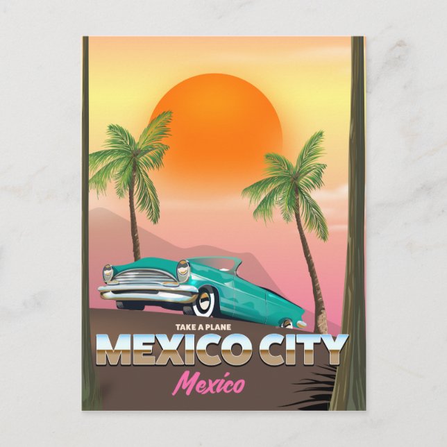 Mexico City , mexico holiday poster Postcard (Front)