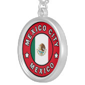 Mexico City Mexico Silver Plated Necklace (Front Right)