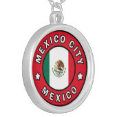Mexico City Mexico Silver Plated Necklace (Front Left)