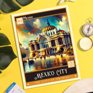 Mexico City, Mexico | Vintage Painting Postcard