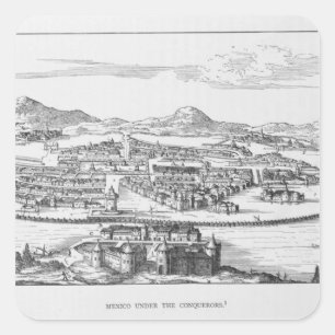 Mexico City Under the Conqueror Square Sticker