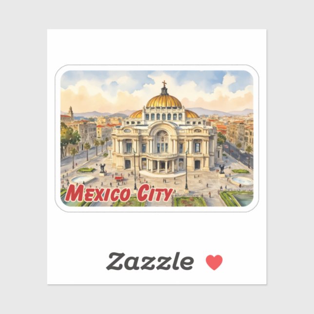 Mexico City Watercolor (Sheet)