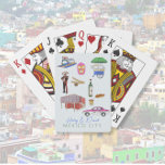 Mexico City Wedding Playing Cards<br><div class="desc">Capture the beauty and culture of Mexico City with these stunning wedding playing cards. Each card features a unique watercolor illustration of iconic places and things in Mexico City, from historic landmarks to vibrant street scenes. Whether used as wedding favours or entertainment during your reception, these playing cards are sure...</div>