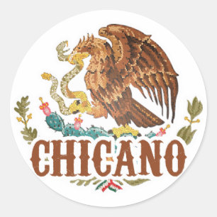 Mexico Coat of Arms Chicano Classic Round Sticker