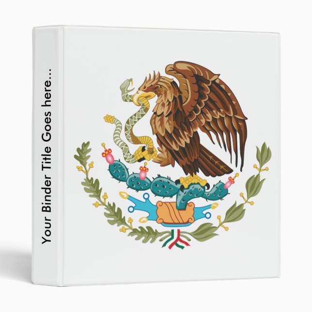 Mexico Coat of Arms detail Binder (Front/Spine)