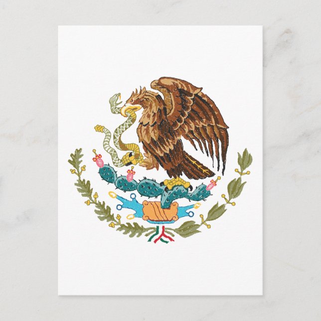 mexico coat of arms postcard (Front)
