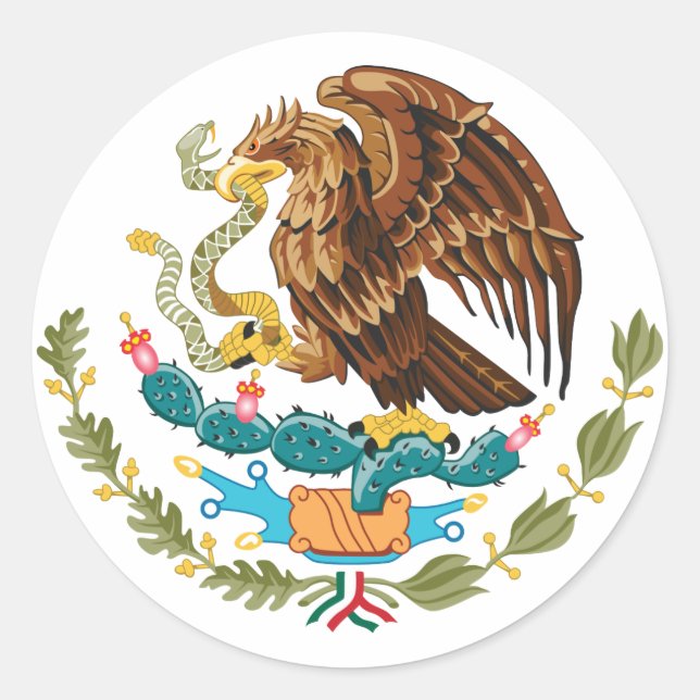 Mexico Coat of Arms Sticker (Front)