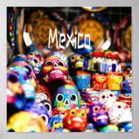 Mexico Colourful Bright skulls