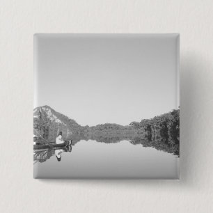 Mexico, CONANP park ranger patrols with his son 2 Inch Square Button