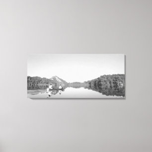 Mexico, CONANP park ranger patrols with his son Canvas Print