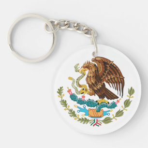 Mexico country coat arms symbol emblem flag eagle keychain