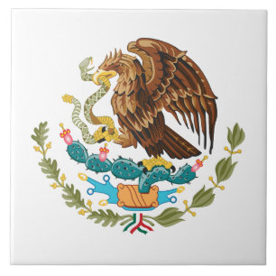 Mexico country coat arms symbol emblem flag eagle tile