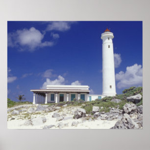 Mexico, Cozumel. Punta Sur Celarain Lighthouse. Poster