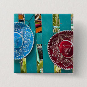 Mexico, Cozumel. Souvenirs in Isla de Cozumel 2 Inch Square Button