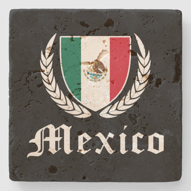 Mexico Crest Stone Coaster (Front)