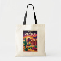 Mexico Culture Illustration Travel Art Vintage