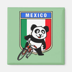 Mexico Cycling Panda Magnet