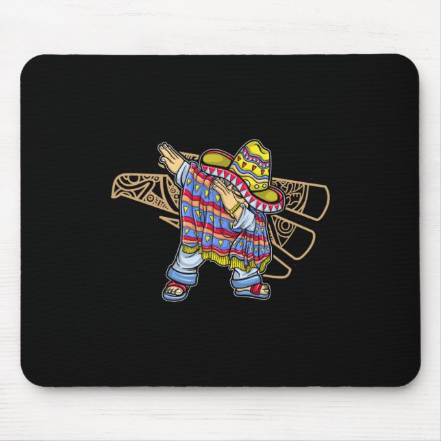 Mexico Dab Dabbing Mexican Flag Pride Jersey  Mouse Pad (Front)