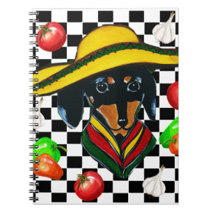 MEXICO DACHSHUND CHEF NOTEBOOK