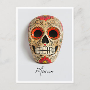 Mexico Day of the Dead mask Postcard