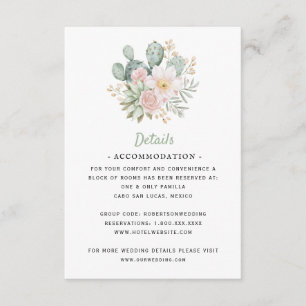 Mexico Destination   Blooming Cactus   Details Enclosure Card