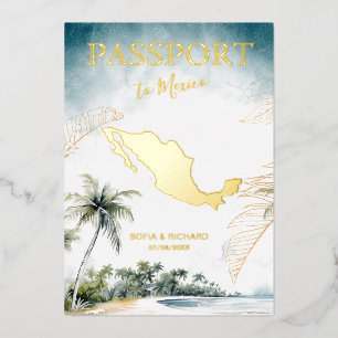 Mexico Destination Wedding Passport Gold