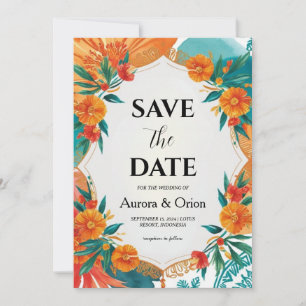 mexico destination wedding save the dates invitation