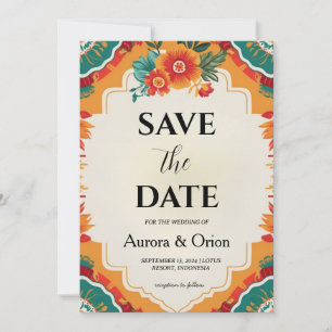 mexico destination wedding save the dates invitation