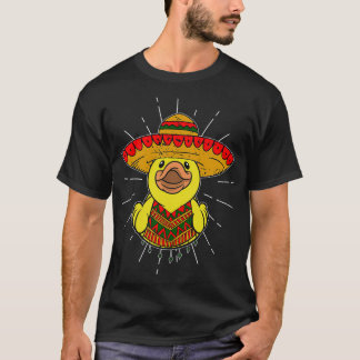 Mexico Duck with Sombrero and Poncho T-Shirt